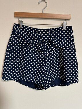 Lauren Conrad x Disney Minnie Mouse Polka Dot Bow Navy Blue Shorts Sz M NWOT